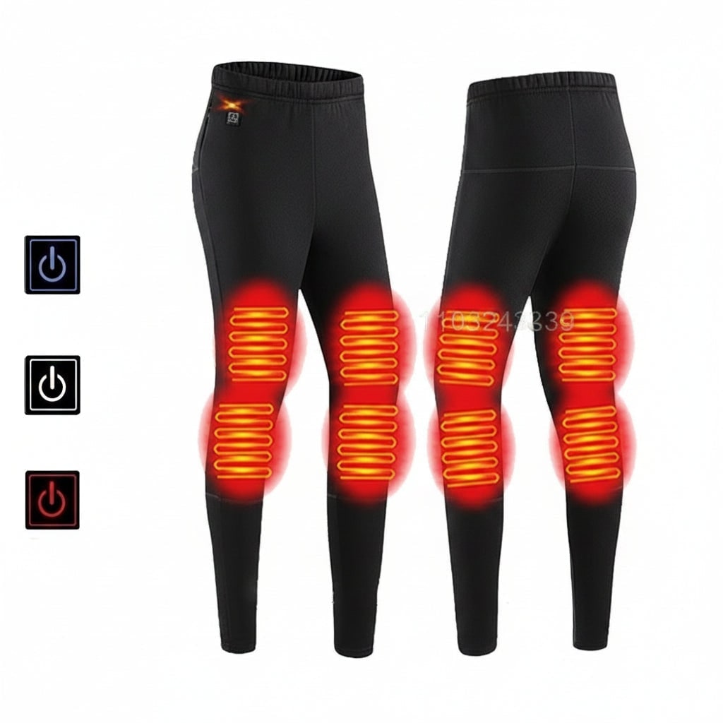 Heated Thermal Underwear Base Layer Set with Electric Heating and Stretchy Knit Fabric for Winter - Image 1