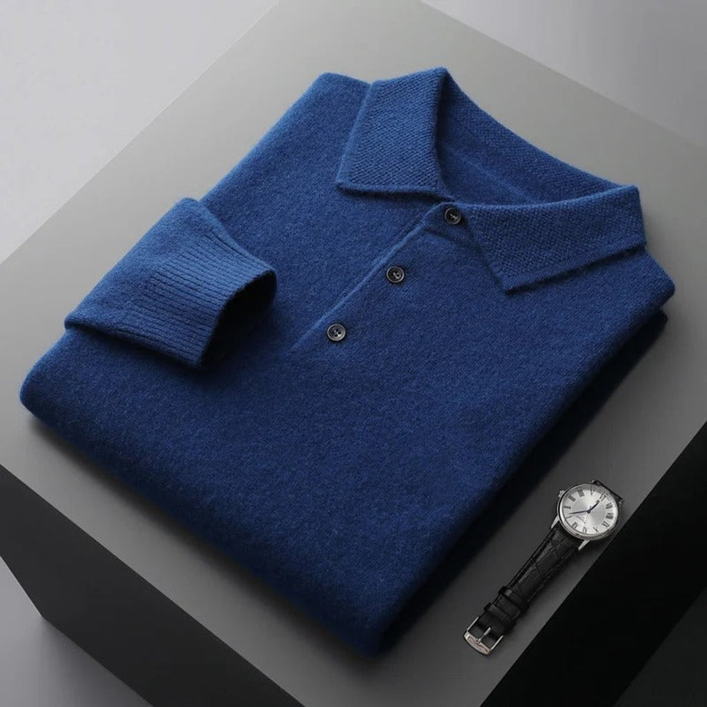 Men's Cashmere Polo Sweater