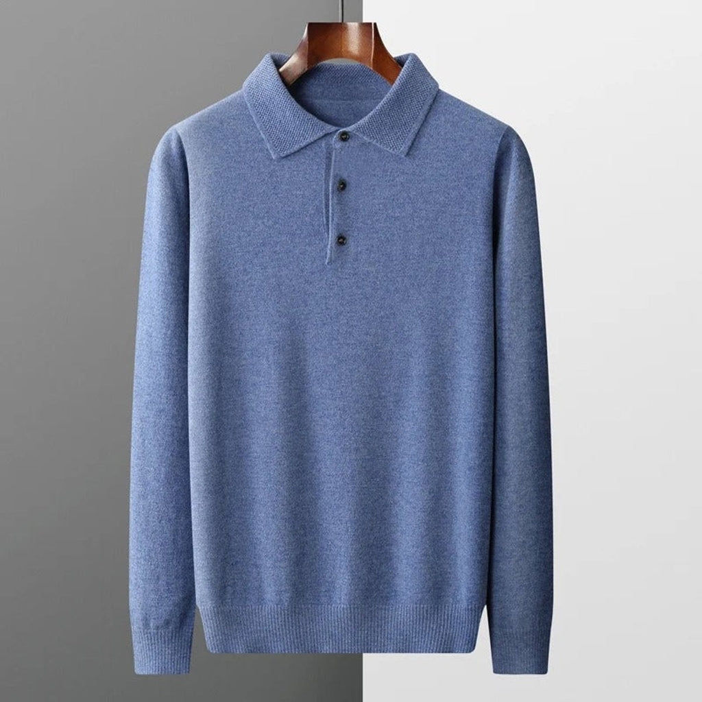 Men's Cashmere Polo Sweater