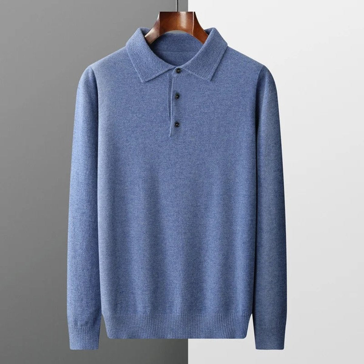 Men's Cashmere Polo Sweater