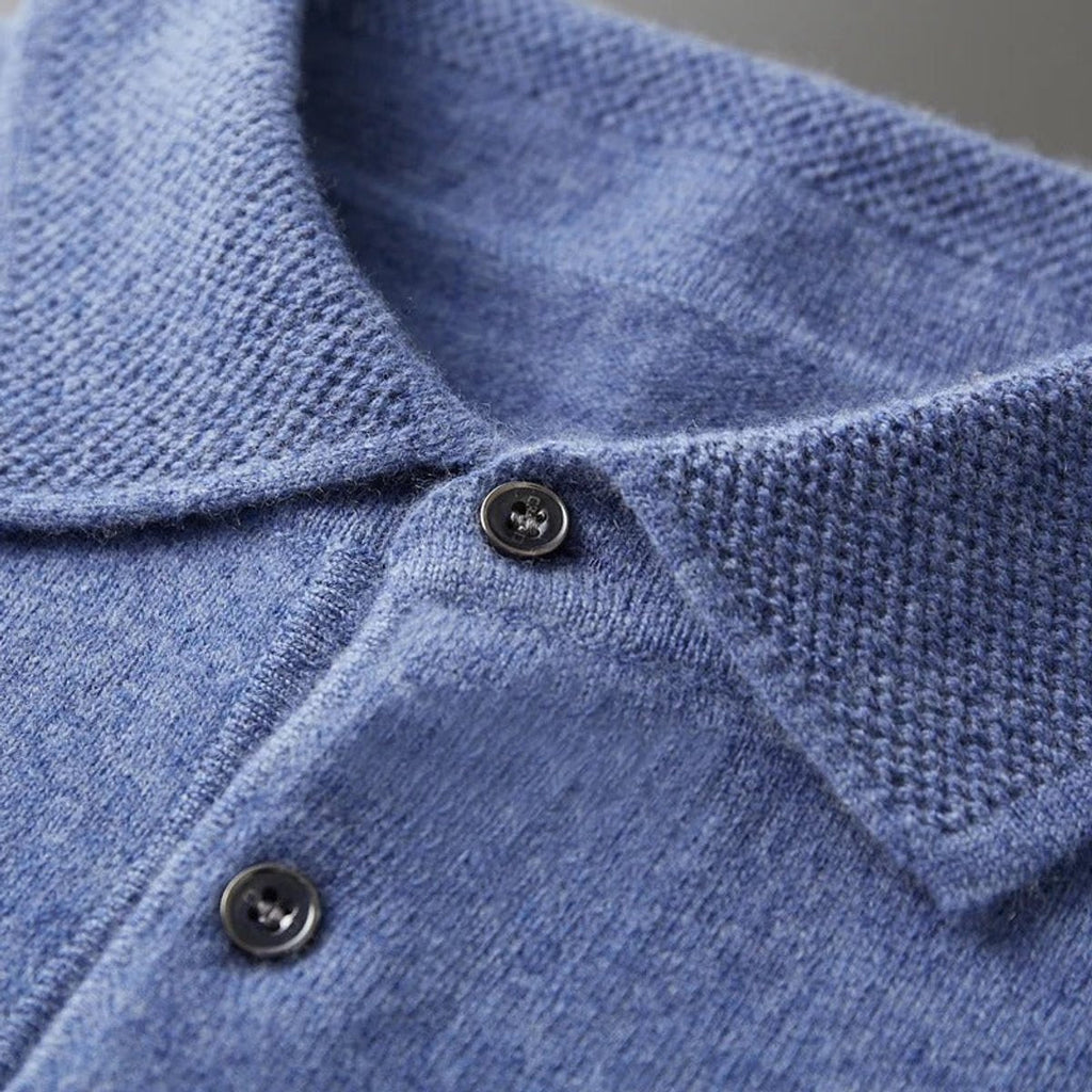 Men's Cashmere Polo Sweater