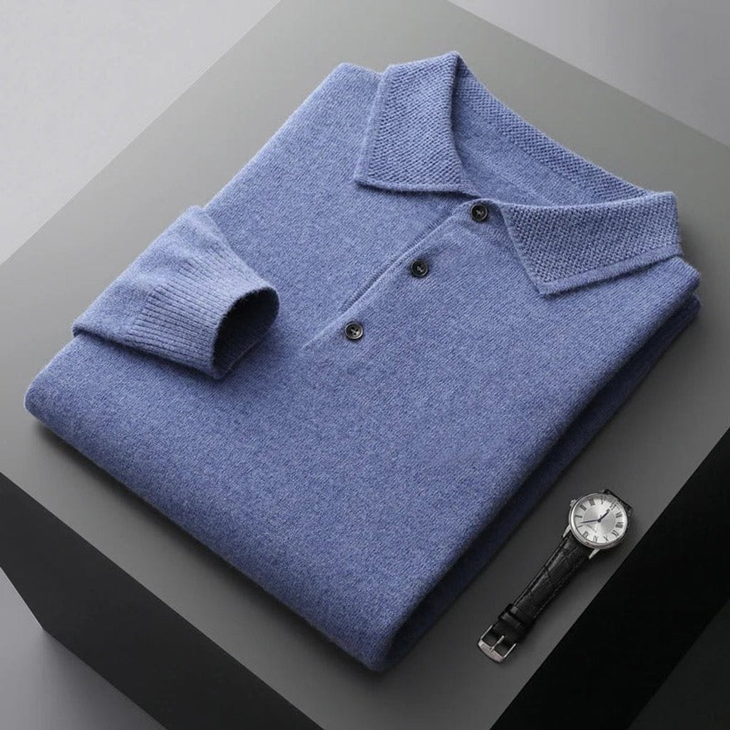 Men's Cashmere Polo Sweater