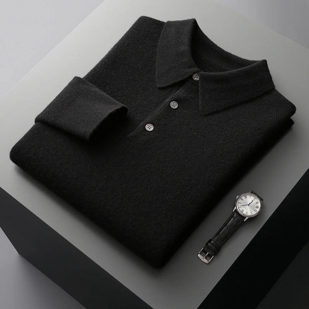Men's Cashmere Polo Sweater
