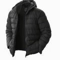 Men's Quilted Winter Puffer Jacket with Hood