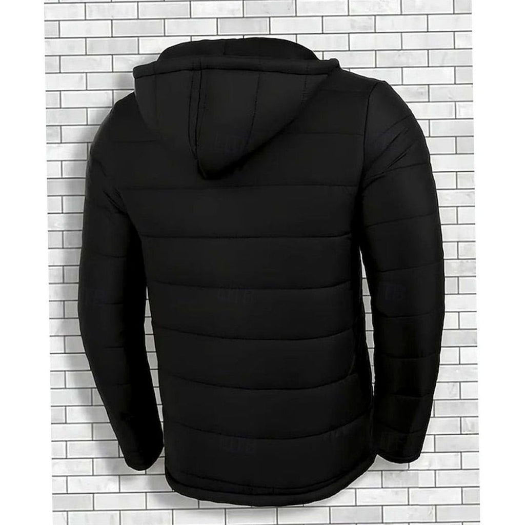 Men's Quilted Winter Puffer Jacket with Hood