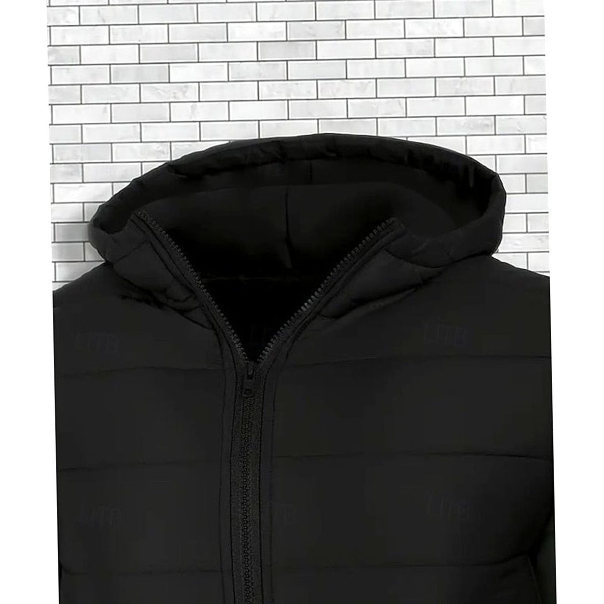 Men's Quilted Winter Puffer Jacket with Hood