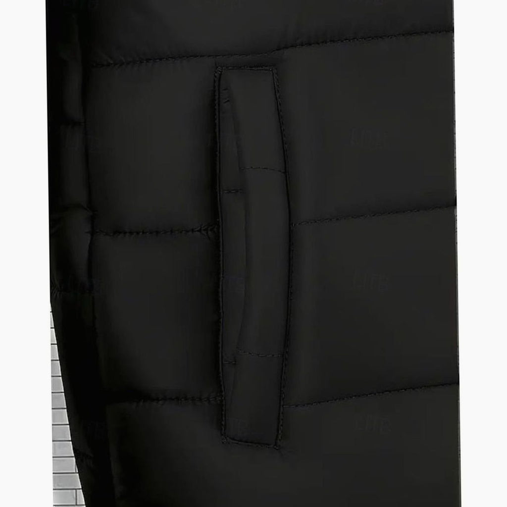 Men's Quilted Winter Puffer Jacket with Hood