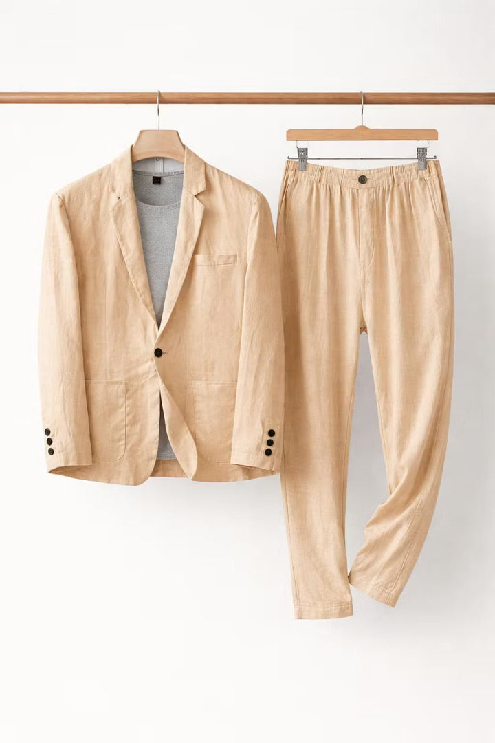 Men's Linen Suit Set