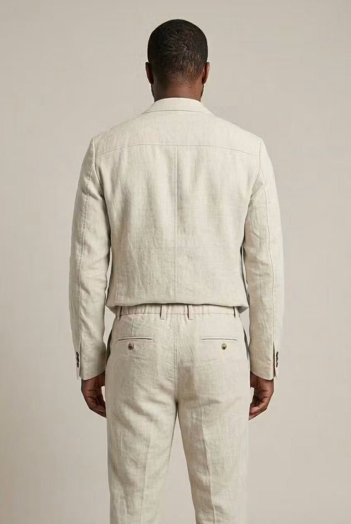 Men's Linen Suit Set