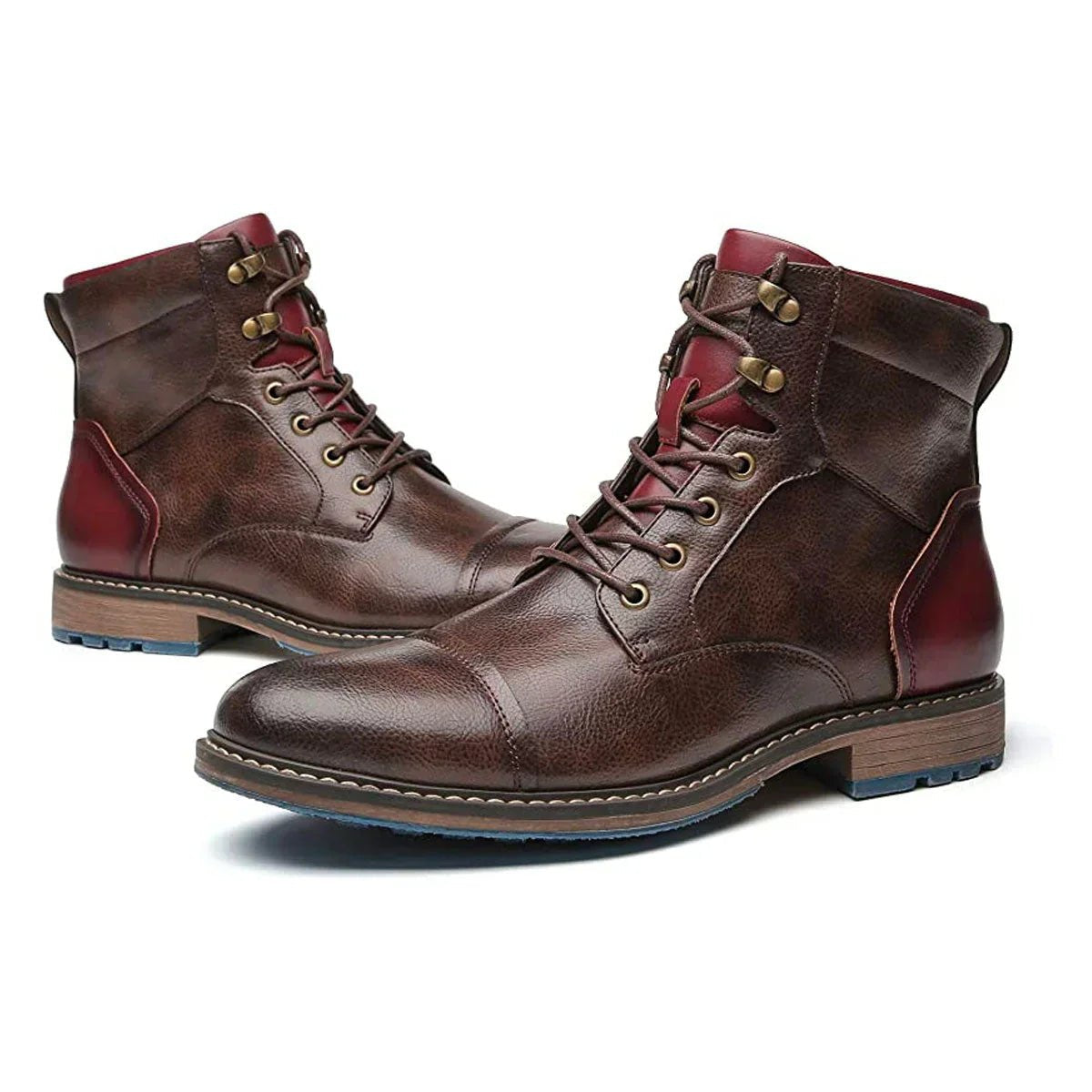 Stivaletti Oxford in pelle da uomo con cerniera laterale