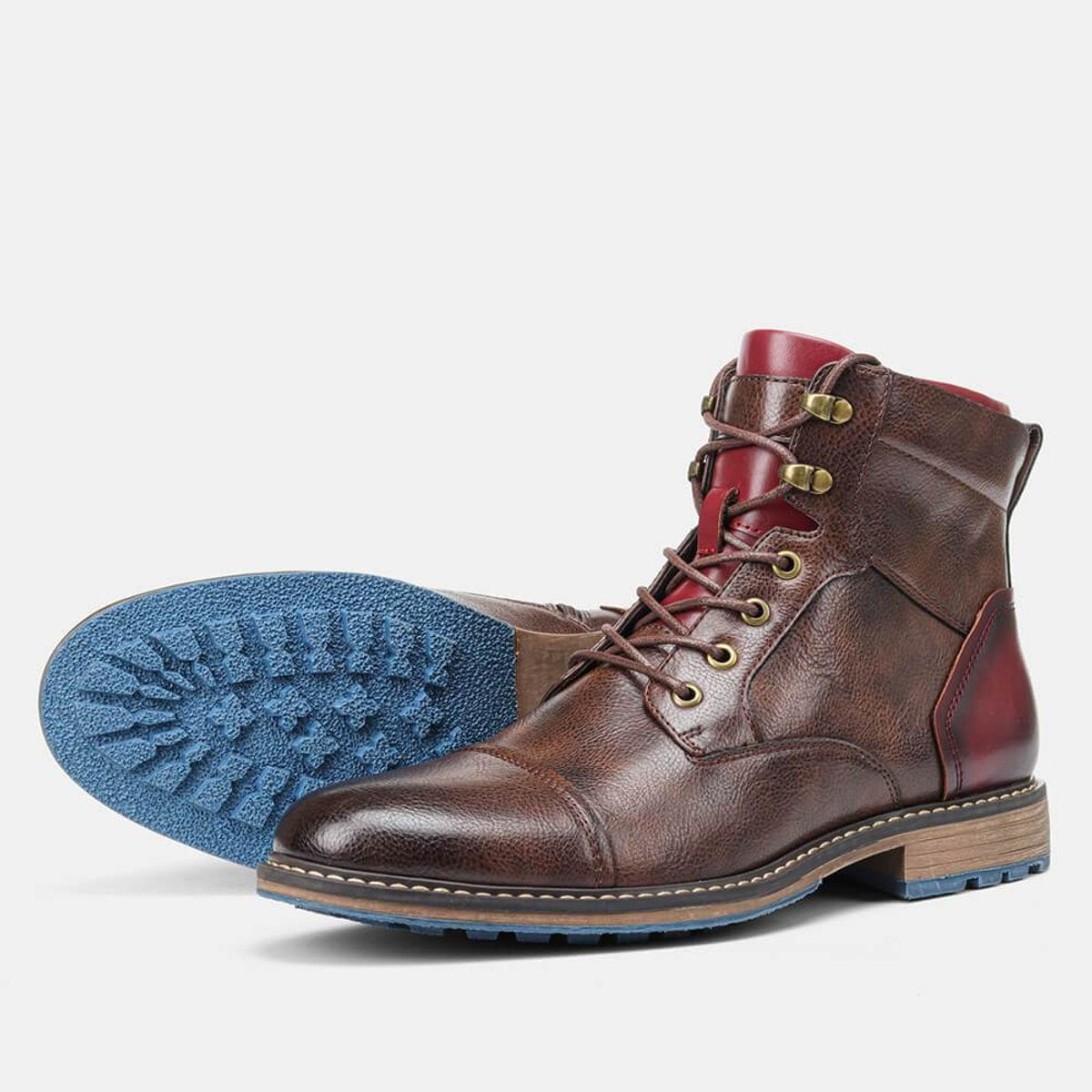Stivaletti Oxford in pelle da uomo con cerniera laterale