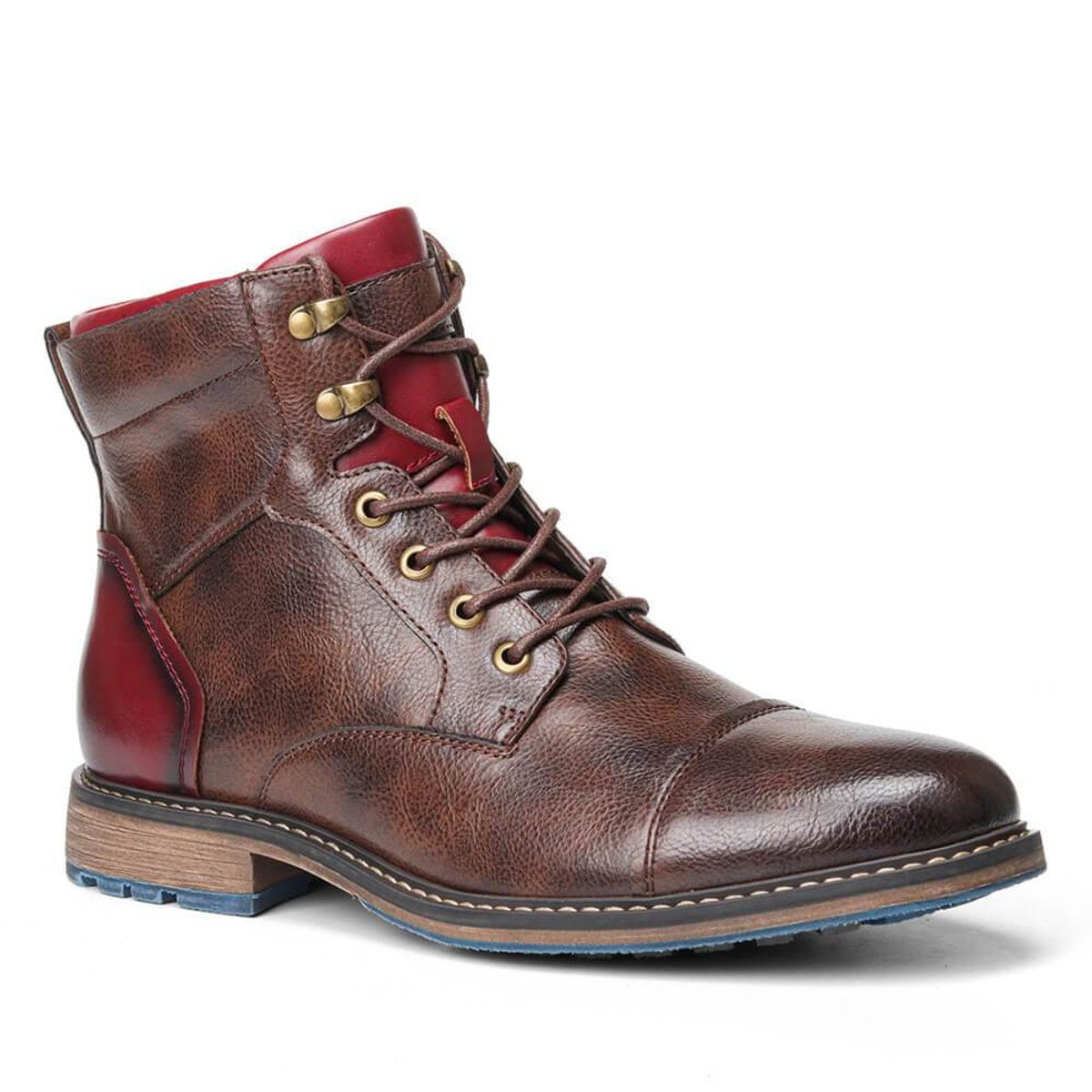 Stivaletti Oxford in pelle da uomo con cerniera laterale