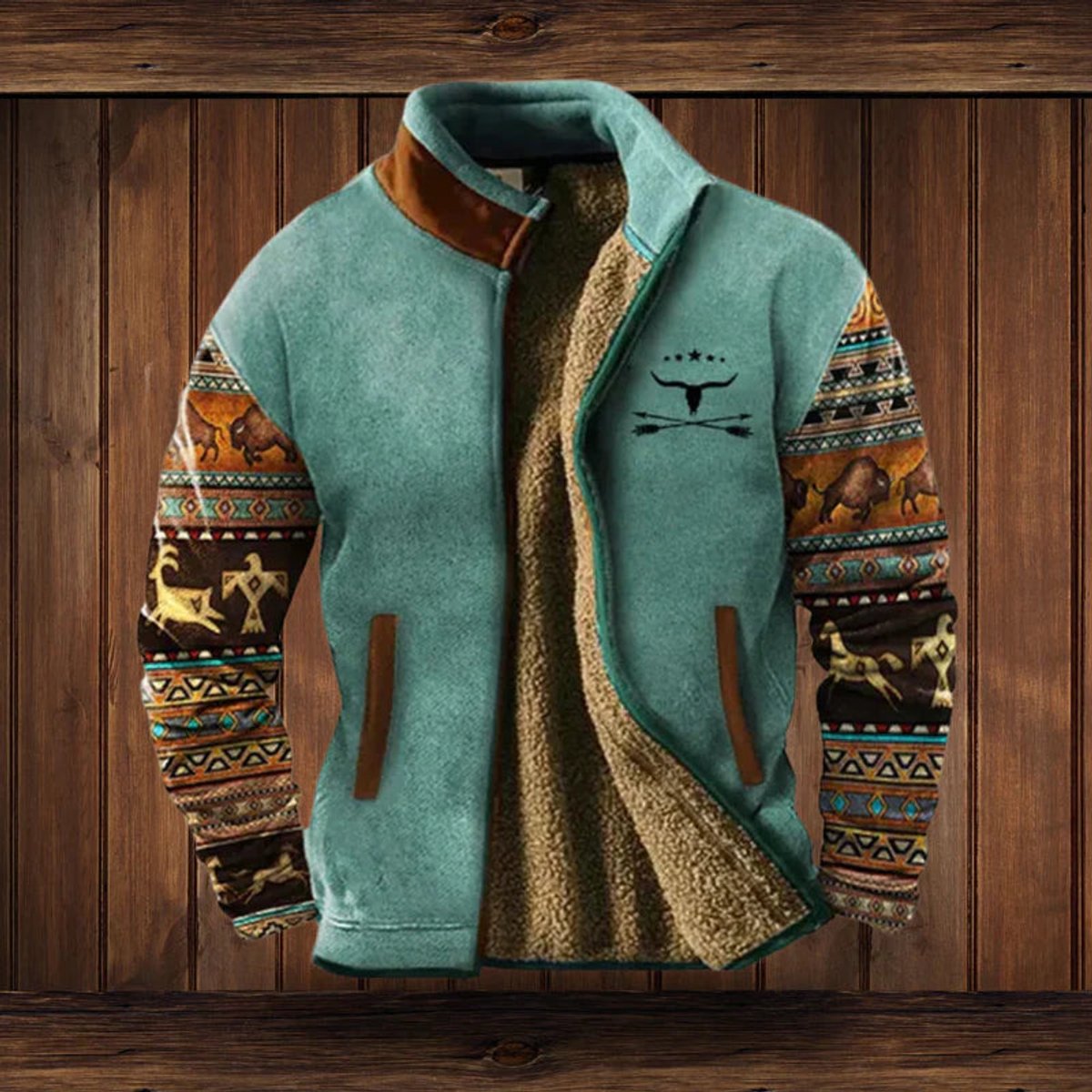 Men's Fleece Lined Western Cardigan