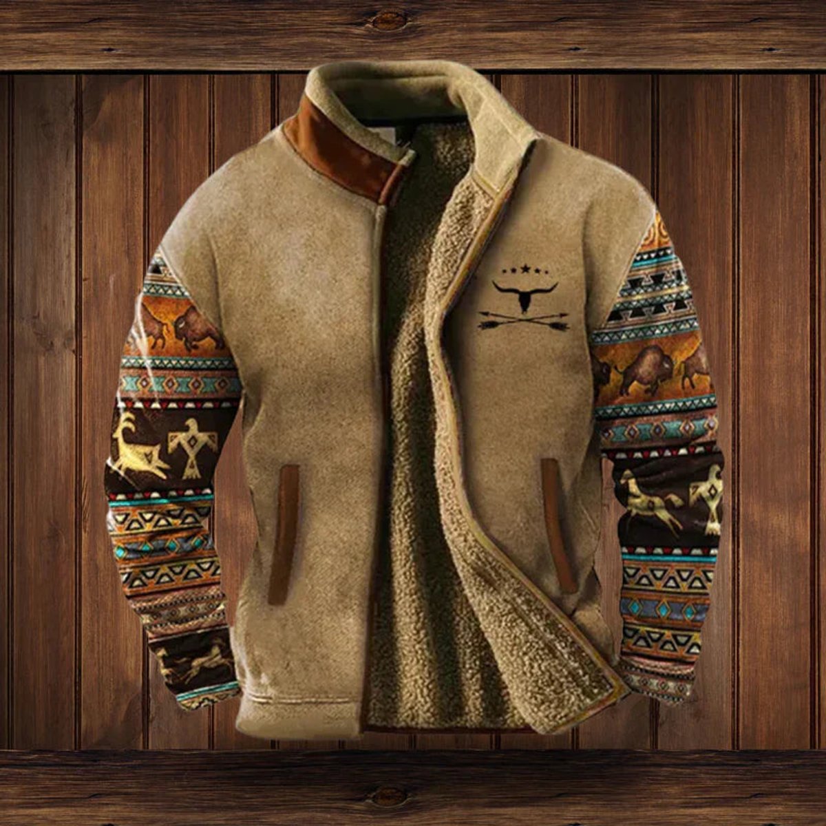 Men's Fleece Lined Western Cardigan