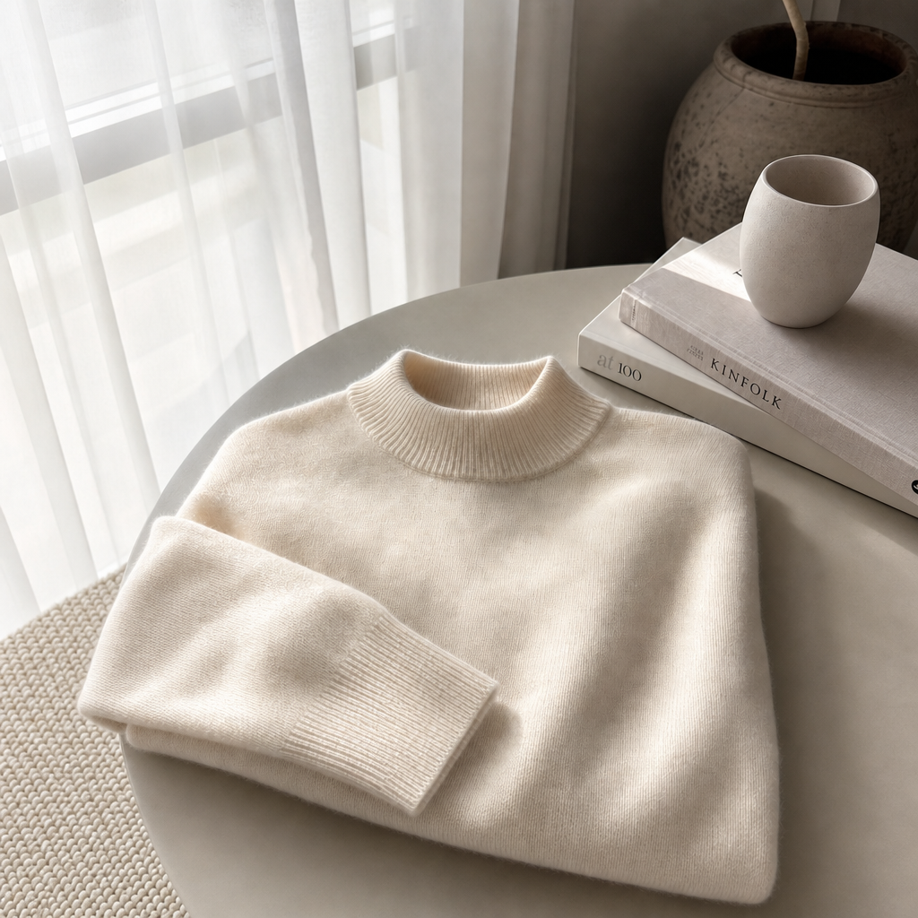 Women's Cashmere Mock Neck Jumper