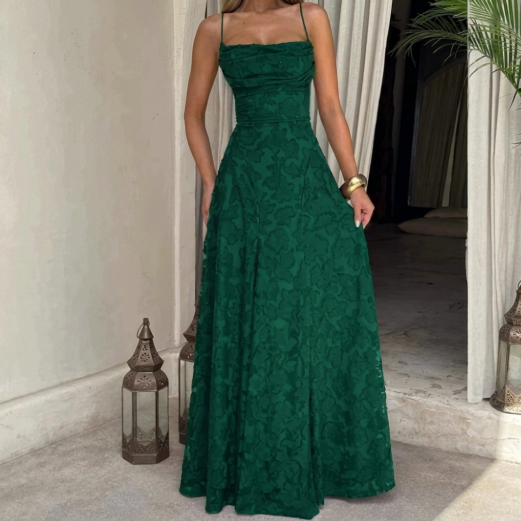 Women's Backless Lace-Up Party Dress