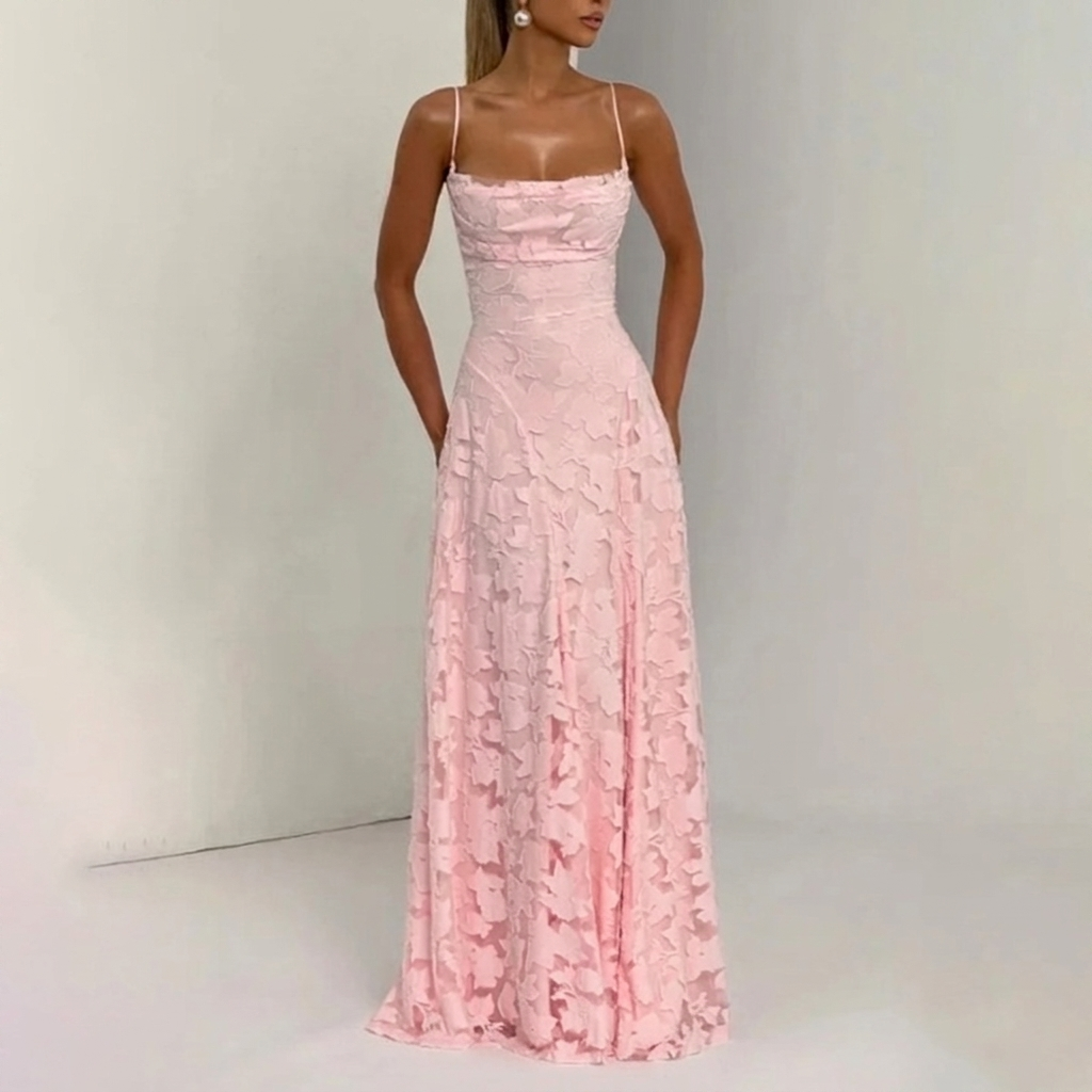 Women's Backless Lace-Up Party Dress