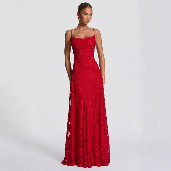 Women's Backless Lace-Up Party Dress