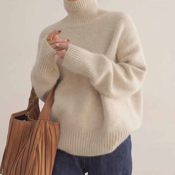 Women's Cashmere Blend Roll Neck Jumper