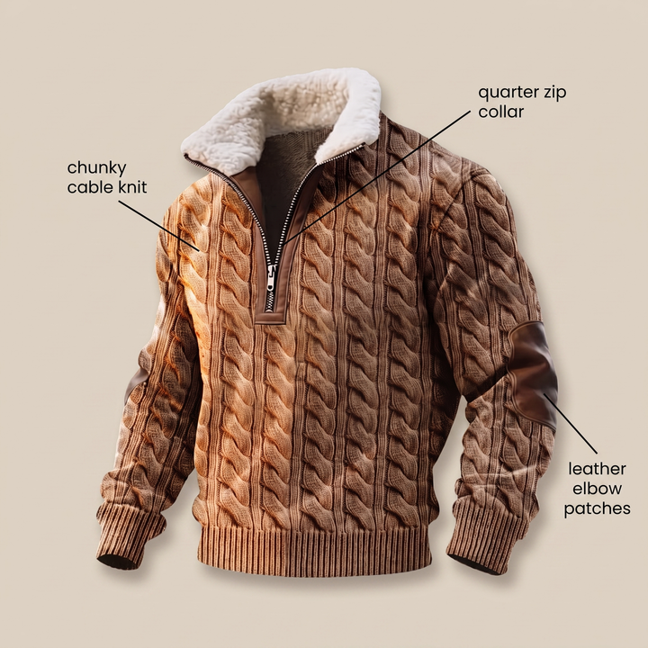 Men's High Neck Wool Jumper