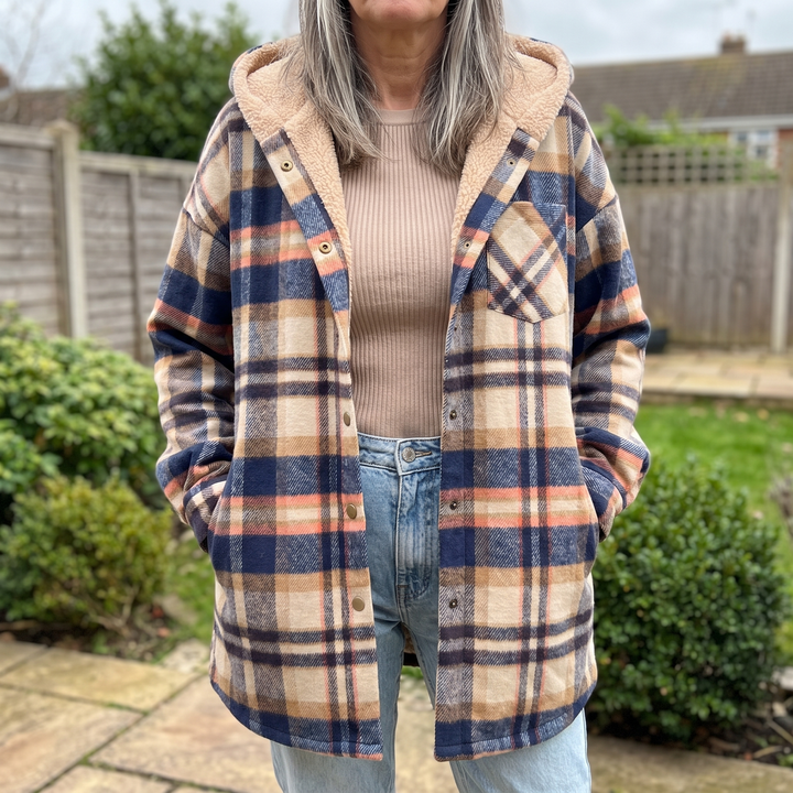 Women's Flannel Button Up Jacket