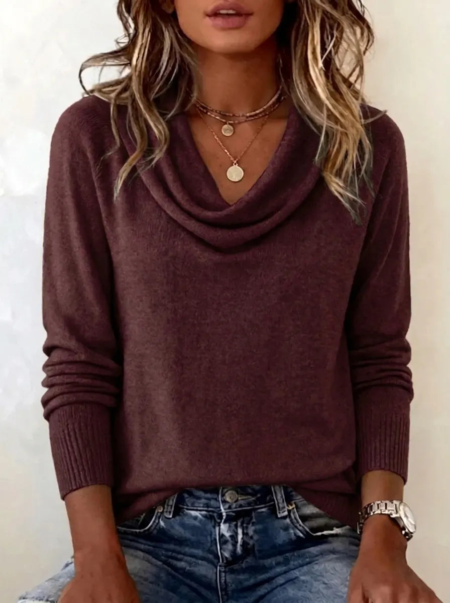 Jersey de punto de mujer con mangas largas