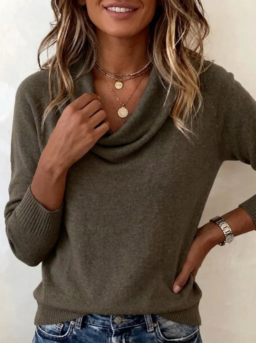 Jersey de punto de mujer con mangas largas
