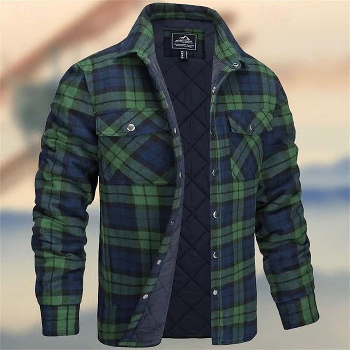 Men's Insulated Plaid Shirt Jacket