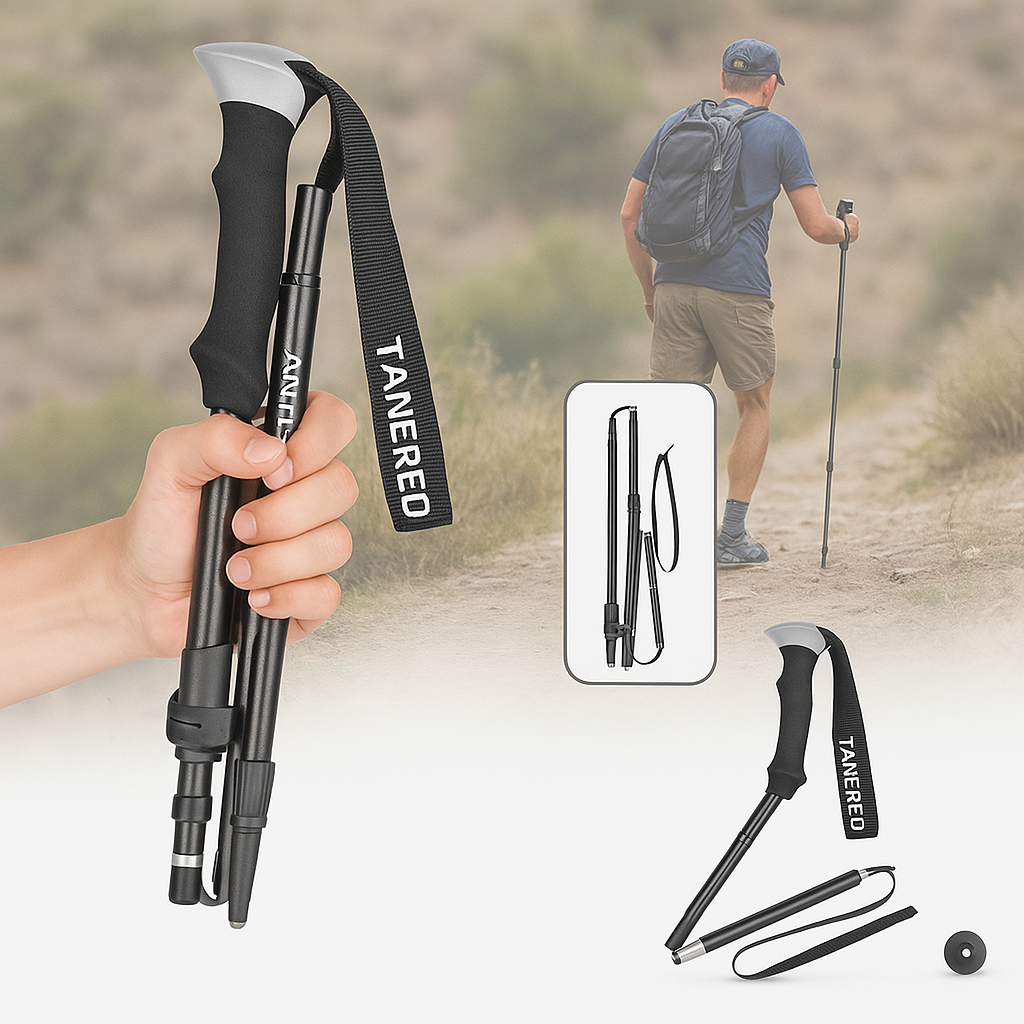 Hiking Poles Foldable Trekking Sticks with Adjustable Length and Foam Grip - Image 6