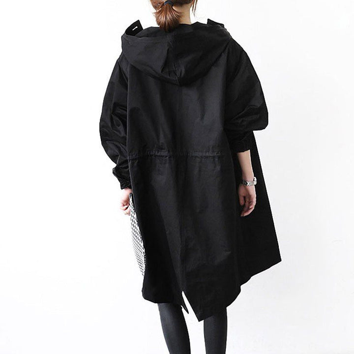 Women's Long Hooded Raincoat
