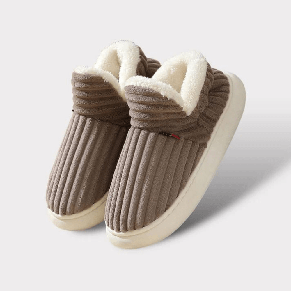 House Slipper Boots with Sherpa Fleece Lining Corduroy Upper and Non-Slip Sole - Image 11