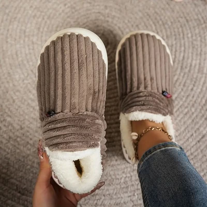 House Slipper Boots with Sherpa Fleece Lining Corduroy Upper and Non-Slip Sole - Image 18