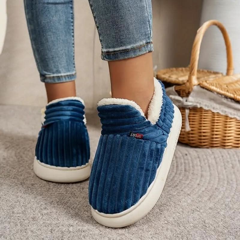 House Slipper Boots with Sherpa Fleece Lining Corduroy Upper and Non-Slip Sole - Image 6