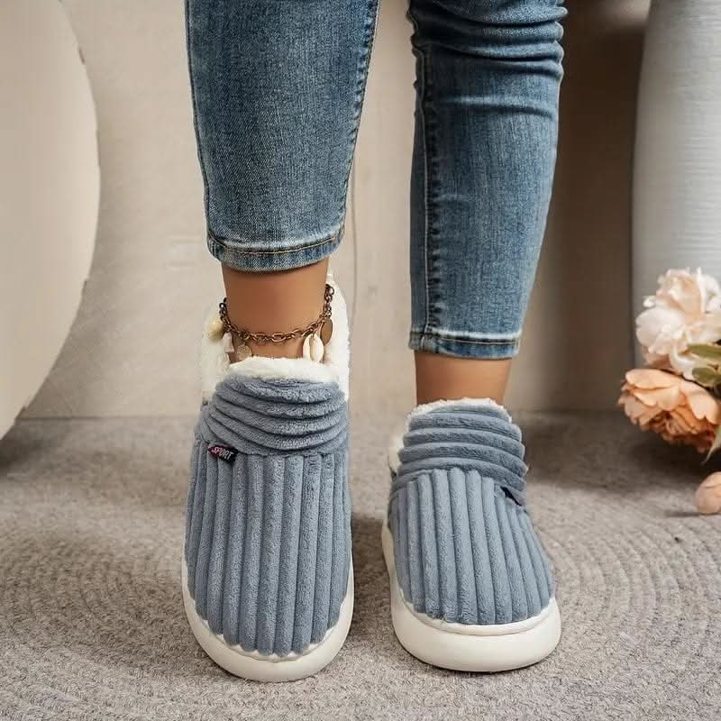 House Slipper Boots with Sherpa Fleece Lining Corduroy Upper and Non-Slip Sole - Image 7