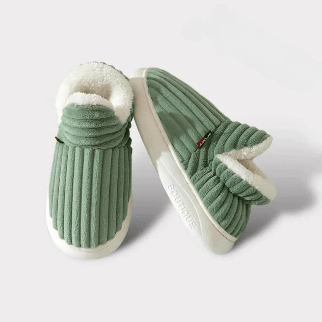 House Slipper Boots with Sherpa Fleece Lining Corduroy Upper and Non-Slip Sole - Image 8