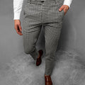 Pantalon homme à carreaux coupe slim