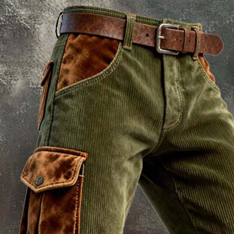 Pantalon cargo pour homme à coupe droite décontractée