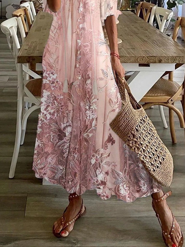 Aneta | Floral Lace Maxi Dress