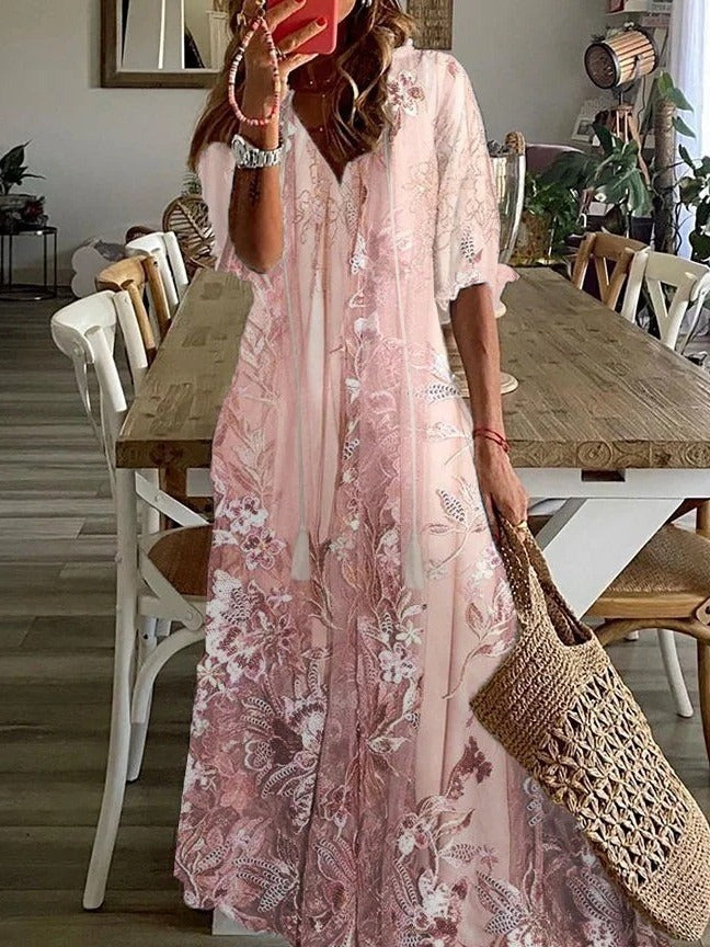 Aneta | Floral Lace Maxi Dress