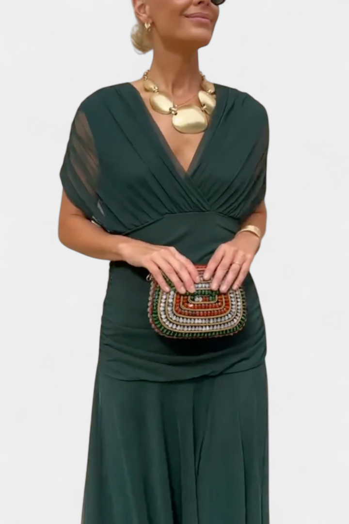 Natalia | Women's Maxi Evening Dress with Off-the-Shoulders