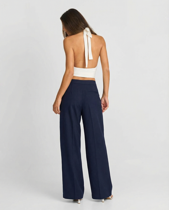 Women's High Waist Wide Leg Trousers