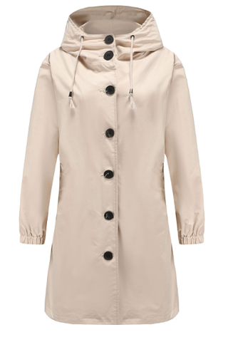 Women's Hooded Raincoat with Longline Fit