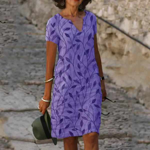Elegant Floral Mini Summer Dress