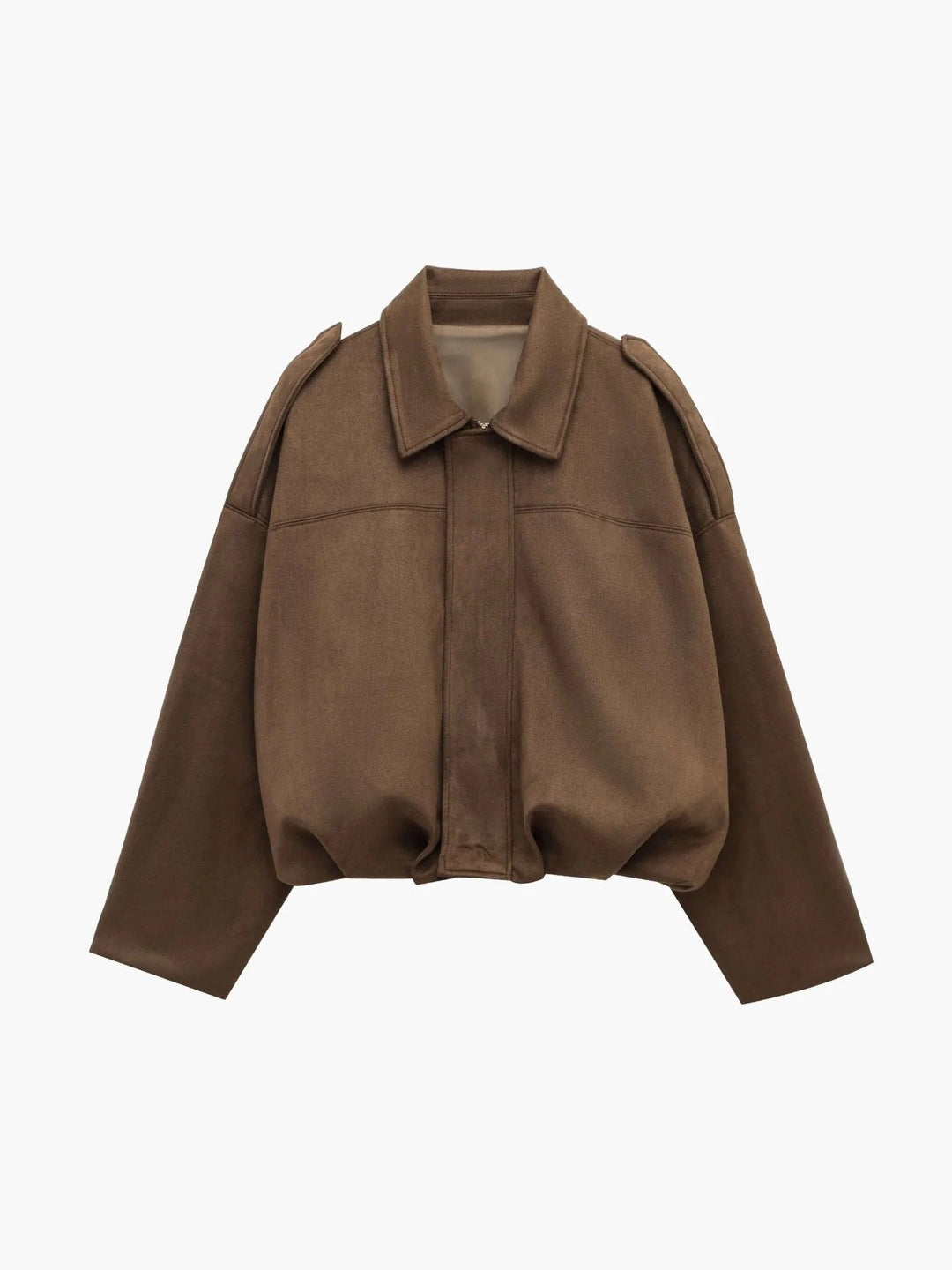 Women's Faux Suede Bomber Jacket