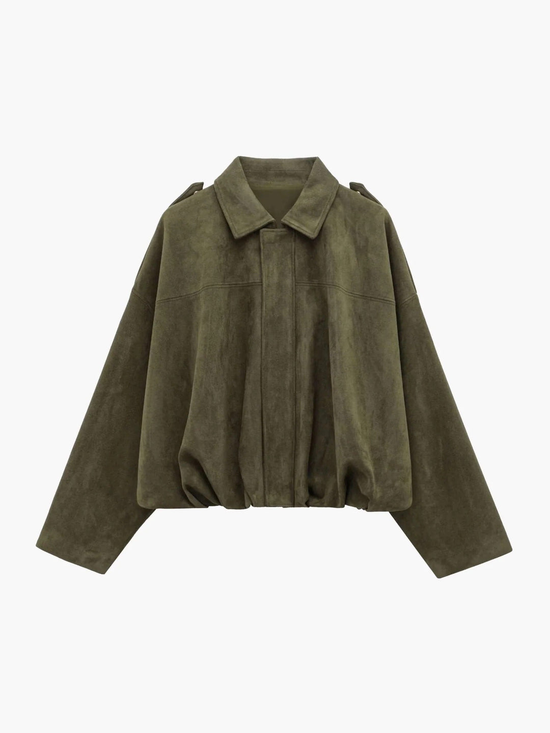 Women's Faux Suede Bomber Jacket