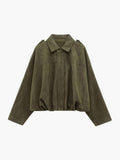Women's Faux Suede Bomber Jacket