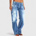 Jean large taille haute pour femmes