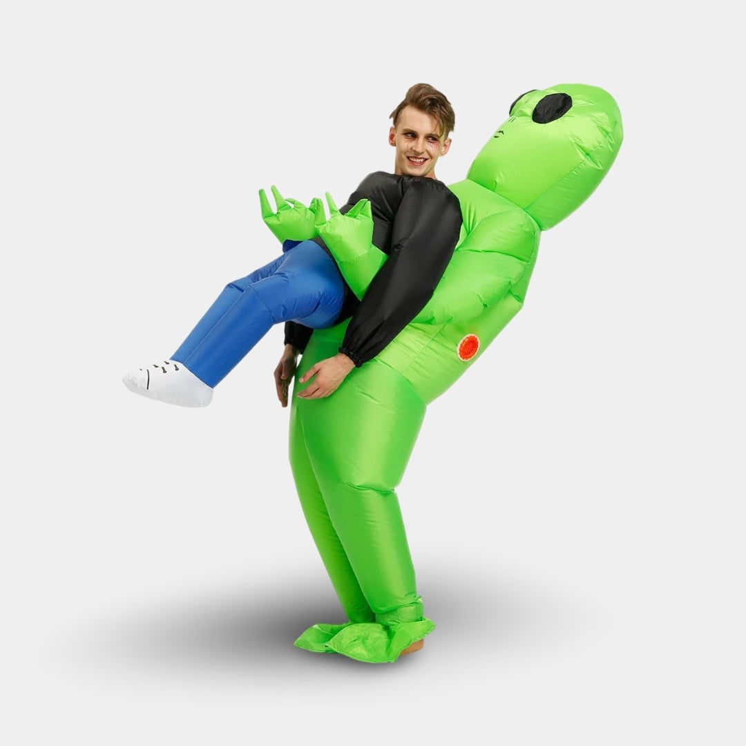 Inflatable Alien Costume with Carried Figure Illusion for Kids - Image 3