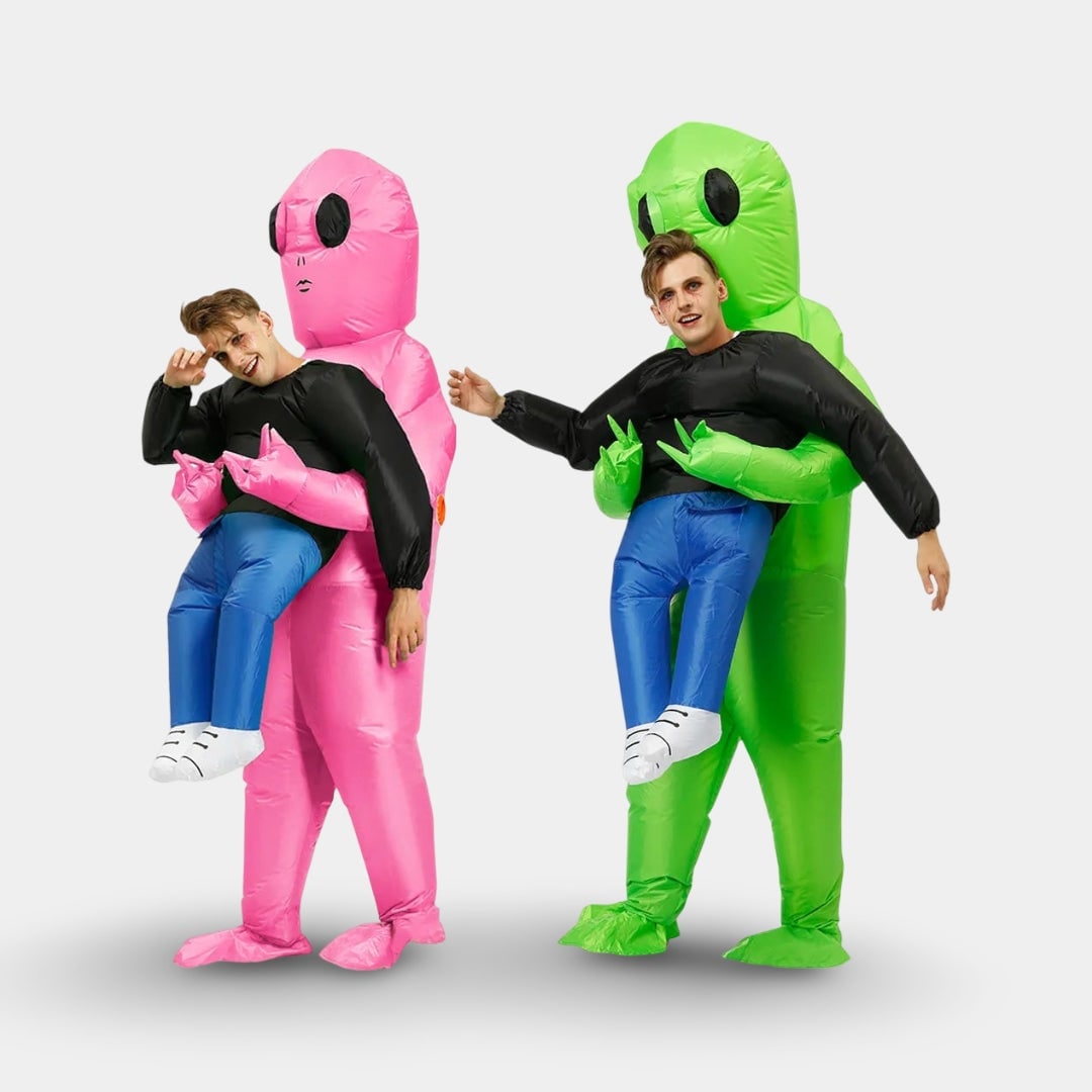 Inflatable Alien Costume with Carried Figure Illusion for Kids - Image 6