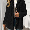 Manteau douillet effet peluche pour femme avec boutons sur le devant